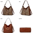 thumbnail image 4 of Sunyuer Handbags Women Fashion Leopard Cow Pattern Shoulder & Crossbody Purse Top Handle Satchel Purses Synthetic Leather Wallet, 4 of 9