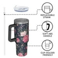 thumbnail image 4 of OBREWU Pioneer Flower Tumbler with Handle and Lid,Pioneer Flower 40oz Double Wall Vacuum Insulated Tumbler,Cups Gift for Women and Men, 4 of 7