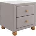 thumbnail image 5 of Upholstered Nightstand with 2 Drawers and Storage for Bedroom/Living Room/Home, Modern Style, Light Gray, 5 of 8