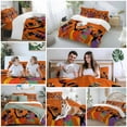 thumbnail image 5 of Cal King 4 Piece Bedding Set African Black Woman Ethnic Style Soft Breathable Duvet Cover and Pillowcase,Retro Orange Gradient Duvet Cover Set Washable Bed Sheets for Bedroom Dormitory Guest Room, 5 of 9