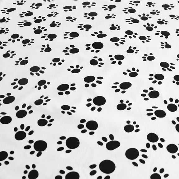 Poly-Cotton Animal Paw Prints Fabric 58" Wide by 36"(1-Yards) for Arts, Crafts, & Sewing