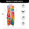 thumbnail image 6 of HELLHERO Rainbow Candy Pattern Bathing Suit Cover Up Breathable High Quality Fabrics Lightweight Long Kimono Swimsuit Cover Up, 6 of 6