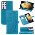 thumbnail image 2 of Funda Cartera FOXDOCK para Samsung Galaxy S21 Ultra , Flip PU con Relieve de Gatos y Perros, Tarjetero y Soporte, 2 of 6