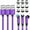 Purple, variant on Magnetic charging cable [3-pack, 10ft/10ft/10ft] 540 ° rotating magnetic phone charger 3-in-1 magnetic USB cable with LED light nylon braided magnetic charger for iProduct/Micro USB/Type C device
