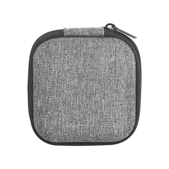Ikohbadg Earbud Case, Earphone Case Headphone EVA Earbud Holder Square Earbud Case Portable Carrying Case Storage Bag Cell Phone Accessories Organizer Mini Earbud Pouch for Wireless Earbuds, Gray