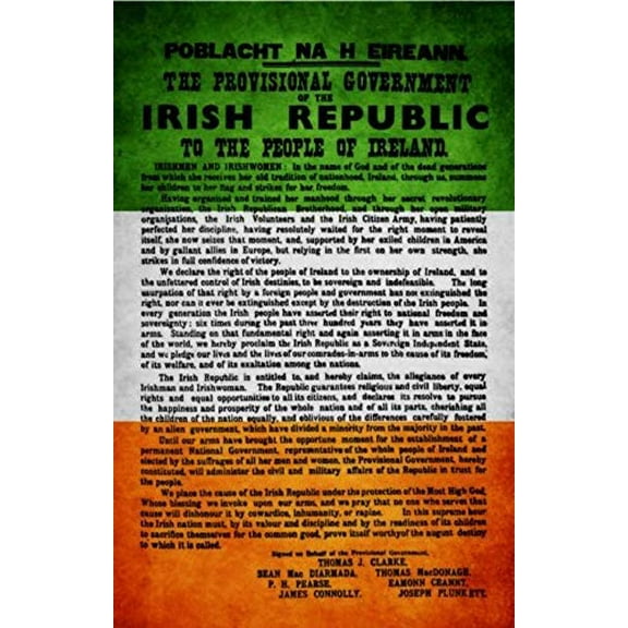 Tin Sign 1916 Easter Rising Irish Proclamation Vintage Metal Poster Art Decoration for Home Club Garage Store Bar Cafe Farm 12" X 8"
