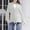 White, variant on Sentmoon Knit Blazer Women Plus Size Collar Long Sleeve Fall Sweaters Solid Color Loose Knitted Chunky Cardigan Sweaters for Women Winter for Holiday Party Knitwear Black XL
