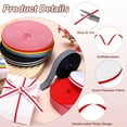 thumbnail image 3 of Uxcell 3/8"White Red Striped Grosgrain Ribbon 10 Yard Polyester Stripe Ribbon, 3 of 6