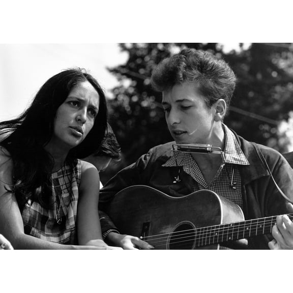 33x24in Joan Baez Bob D y la n 【Photo Paper】