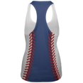 thumbnail image 2 of Baseball League Blue and White All Over Womens Work Out Tank Top Multi SM, 2 of 2
