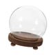 thumbnail image 5 of Vitrina de cristal transparente para terrario, base de madera decorativa, cúpula de cristal vacía para fotos, medallas, decoración del hogar, sala de 18 cm BLESIY Vitrina de cúpula, 5 of 8