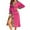 Hot Pink, variant on Women Print Casual Flannel Robe Long Sleeve Thermal Bathrobe Elegant Loungewear Kimono Housecoat For Home Comfort
