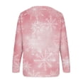 thumbnail image 4 of Women's Oversized Christmas Snowflake Sweatshirt - Funny Graphic Crewneck Long Sleeve Pullover, Soft Cotton-Polyester Holiday Top, 4 of 5