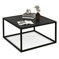 thumbnail image 2 of Resenkos Coffee Table, Modern Sofa Table Tea Table,Modern Glass Square Coffee Table with Metal Frame for Living Room-Black, 2 of 6