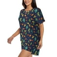 thumbnail image 2 of Lsque Shells and Seaweed Women's Short-Sleeved Pajama Set - 2 Piece Soft and Lightweight Sleepwear Set-XX-Large, 2 of 9