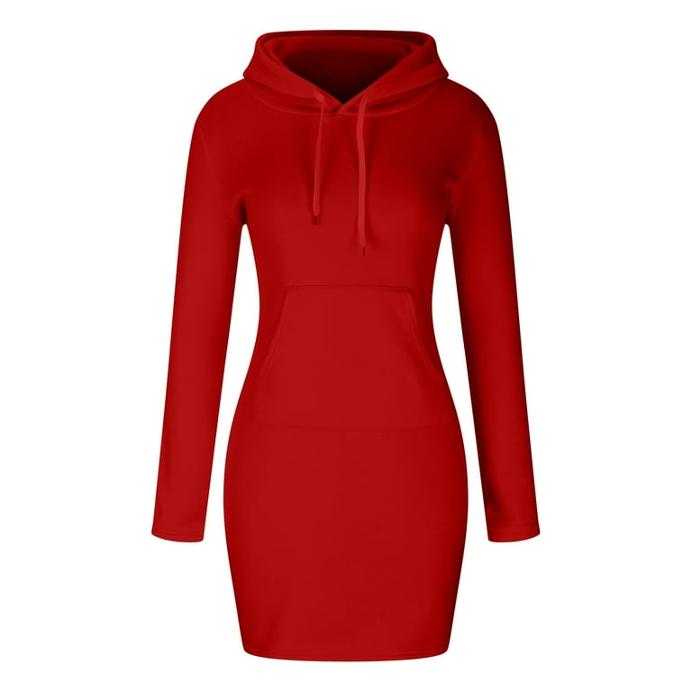 Sweatshirt dress red 2025