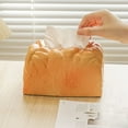 thumbnail image 4 of AuroraX Hamburger/Bread Tissue Box Cover, Large Capacity Facial Paper Tissue Box,Kitchen Office Living Room Room Decor -Yellow, 4 of 6
