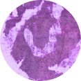 thumbnail image 1 of Ahgly Company Indoor Round Abstract Purple Modern Area Rugs, 7' Round, 1 of 4