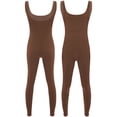 thumbnail image 6 of Haitryli Men's One Piece Athletic Unitard Full Body Jumpsuit Spandex Dancewear Catsuit Tank Rompers Brown XL, 6 of 7