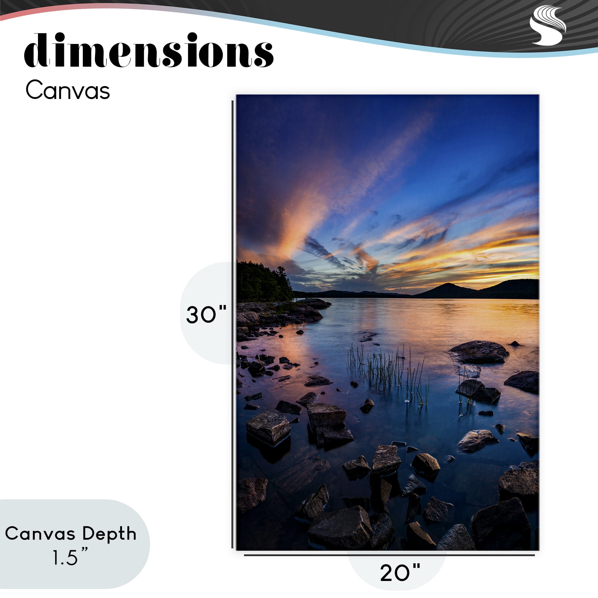 Stupell Industries Sunrise on Piseco Lake Canvas Wall Art, design by Jonathan Zaharek