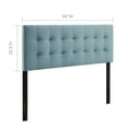 thumbnail image 6 of Modway Lily Biscuit Tufted Full Performance Velvet Headboard in Light Blue, 6 of 7