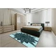 thumbnail image 4 of Ahgly Company Indoor Square Patterned Blue Lagoon Blue Area Rugs, 3' Square, 4 of 6