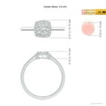thumbnail image 4 of ANGARA Natural Cushion Composite Diamond Halo Ring in 14K White Gold for Women (Size-2.8mm| Color-G| Clarity-VS2) | April Birthstone, Anniversary, Jewelry Gift for Women | Natural Diamond Ring, 4 of 8