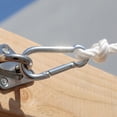 thumbnail image 4 of RUNROTOO 1 Set Heavy Duty Pad Eye Plate Metal Ceiling Hooks Stainless Steel for Dock Use, 4 of 8