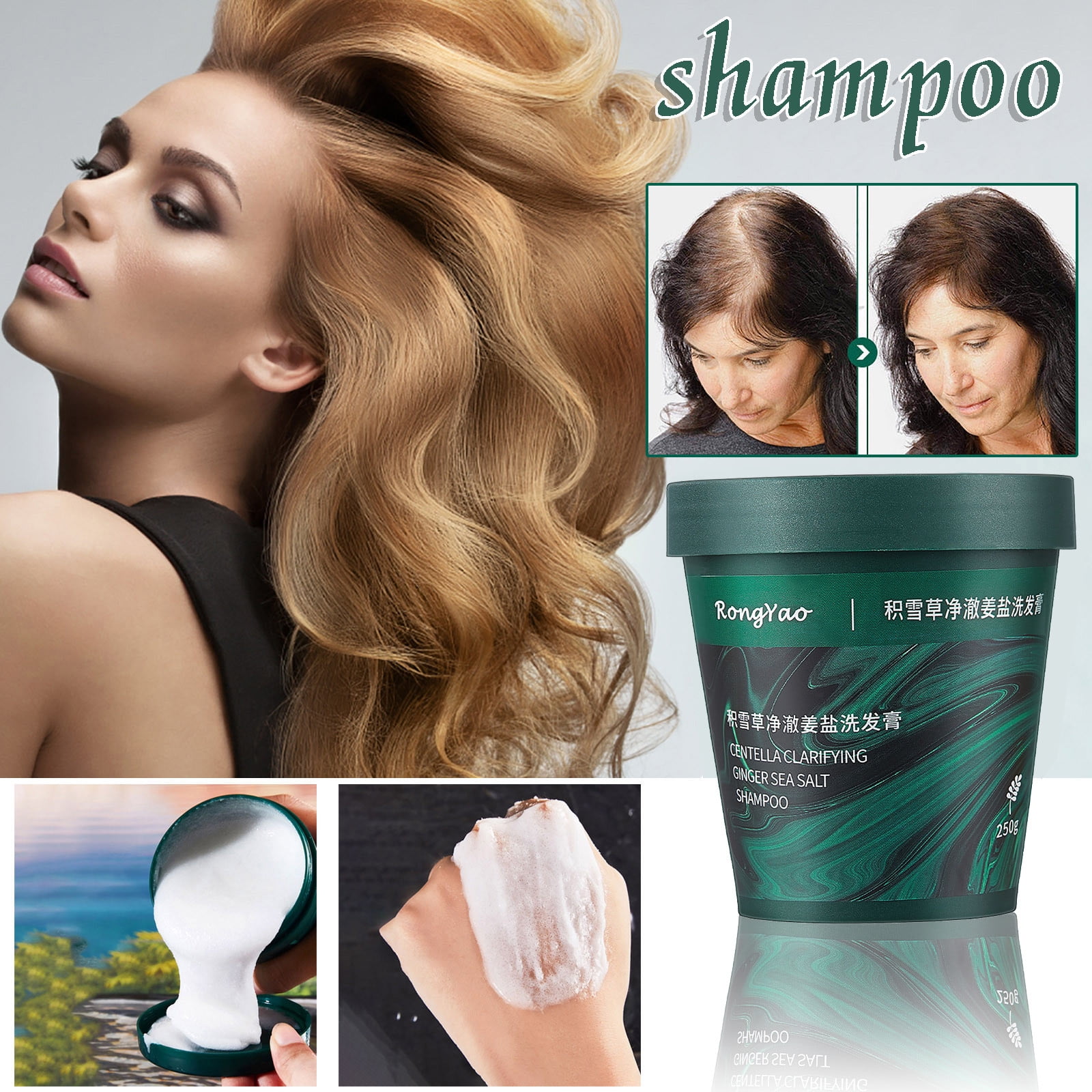 Sea Salt Shampoo Centella Purifying Scrub Centella Asiatica Purifying