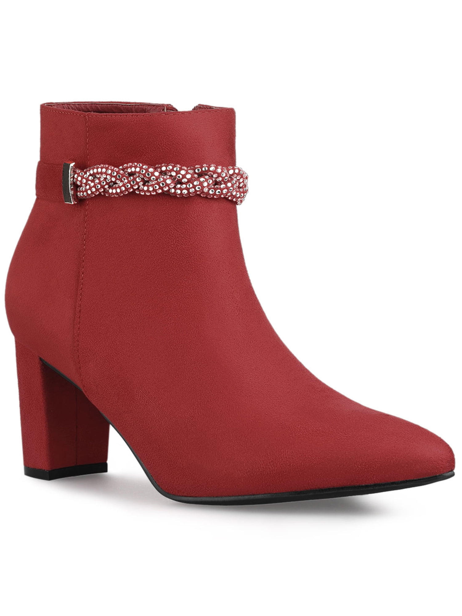 womens red boots size 10