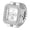 Silver, variant on Women's Stretch Ring Watch: Analog Quartz Square Full Imitation Diamond Case Three-Eye Decorative Dial Ring Watch - Casual Business