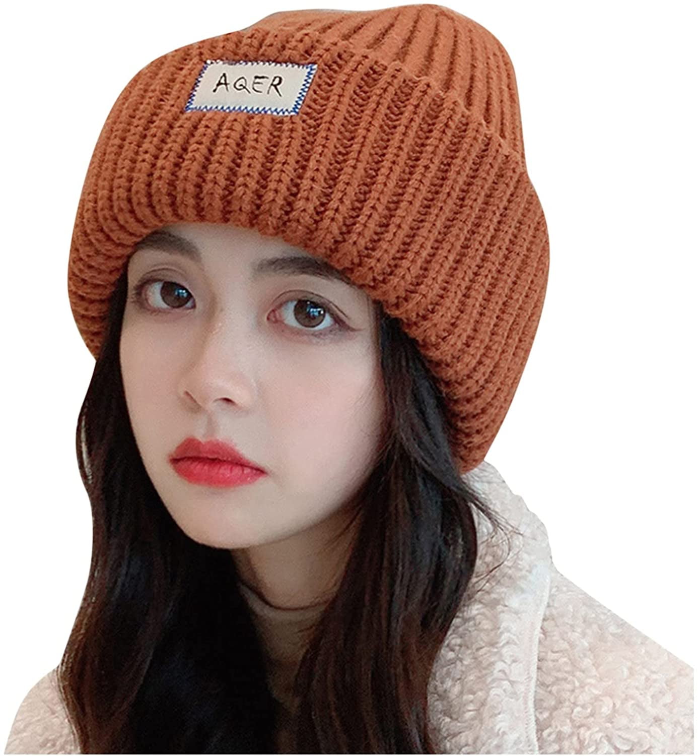 QWZNDZG Unisex Womens Mens Winter Slouchy Knit Beanie Hat Warm Chunky Wool Thick Lined Ski Cap for Cold Weather QWZNDZG Unisex Womens Mens Winter Slouchy Knit Beanie Hat Warm Chunky Wool Thick Lined Ski Cap for Cold Weather