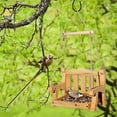 thumbnail image 6 of Wooden Outdoor Bird Feeder Stand with Hanging Seat Design and Tray, Large Decorative Backyard Bird Feeder for Garden, Yard or Porch, 6 of 9