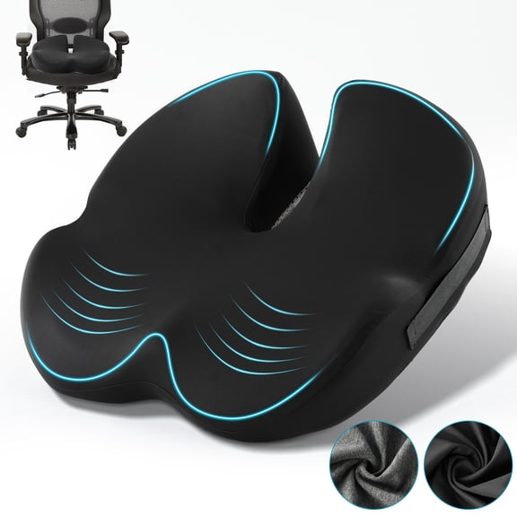 KAIPARA Car Seat Cushion for Office Chairs and Car Seat, Pressure Relief Seat Cushion for Tailbone Pain, Memory Foam Car Seat Pad for Sciatica, Tailbone, and Back Pain Relief for Long Drives