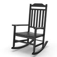 thumbnail image 1 of FICARTS High Back HDPE Outdoor Rocking Chair - All Weather Patio Porch Rocker with 44.92” Height (Black), 1 of 8