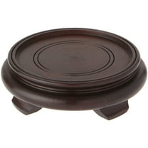 Bard's Dark Wood Decorative Base, 1.625" H x 5.875" W x 5.875" D (4.5" Display Diameter)