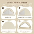 thumbnail image 4 of Twin Size Bed Tent Canopy - Pop Up Privacy Sleeping Tent with 2 Doors, Dream Tent Light Reducing & Breathable Design, Indoor Bed Tent for Adult Portable Frame, 75 x 54 x 47 Inches, Beige, 4 of 9