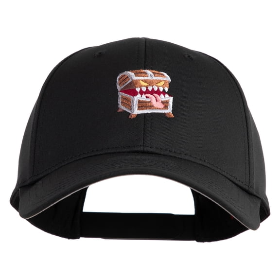 Mimic Chest Embroidered 6 Panel Low Profile Cap - Black OSFM