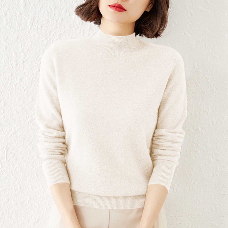 nagonstans layered neck pullover ホワイト SELONE Womens Long Sleeve Tops Base Layer Pullover High Neck Soft