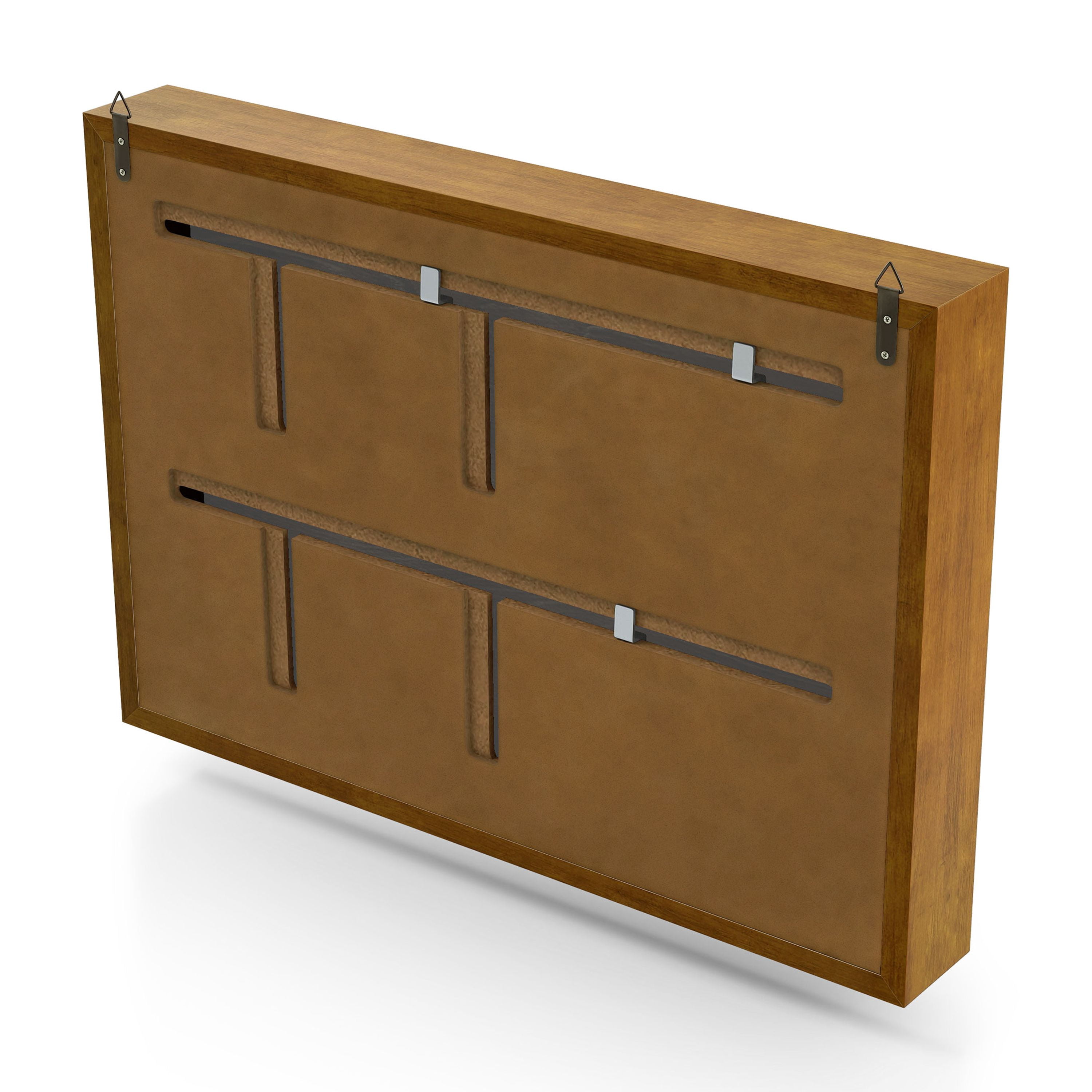 Furniture of America Roan 20-inch Hidden Storage Cabinet with Photo Frame, Golden Oak
