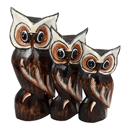 Balikraft Hand Made Wood Artisans Burung Hantu White Faced