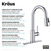 KRAUS Coda 2-Function Single Handle Pull-Down Kitchen Faucet in Chrome