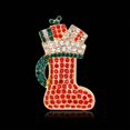 thumbnail image 2 of Yuarrent Decorado Árbol de Navidad Botas de Papá Noel Muñeco de nieve Campana Broche Bufanda Collar Solapa Broche de Navidad Regalo de niña Kits de decoración para fiestas No.87 Yuarrent JR0793-87, 2 of 6