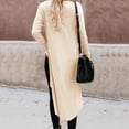 thumbnail image 4 of Womens Long Sleeve Cardigan Casual Light Soft Knit Cardigan Sweater Coat Cardigan Autumn And Winter Mid Length Long Sleeve Buttons Ladies Front Open Sweater Open Front Duster for Women Open Cardigans, 4 of 4
