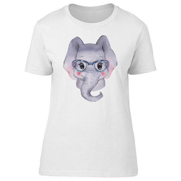 Cute Baby Elephant Sketch Tee Women's -Image by Shutterstock