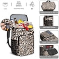 thumbnail image 5 of Travel Cooler Bag - Beige and Black Of Leopard Print Camping Beer Cooler Backpack with Bottle Opener- Waterproof Insulated Picnic Backpacks - Cooler Bag for Beach, 5 of 6