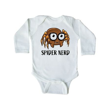 

Inktastic Spider Nerd- cute spider in glasses Gift Baby Boy or Baby Girl Long Sleeve Bodysuit