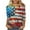 Style 11, variant on GERsome American Flag Tops for Women 4th of July Patriotic T-Shirt USA Flag Stars Stripes Graphic 3/4 Sleeve Crewneck Shirts Loose Fit Summer Tee S-5XL