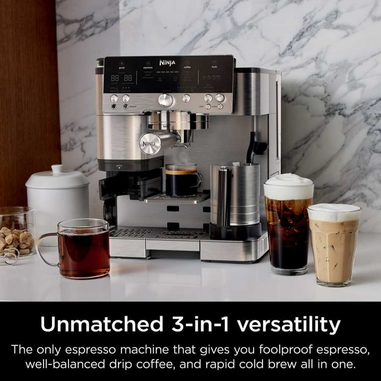 Restored Ninja R-ES601 Luxe Café Premier Espresso Machine, Drip