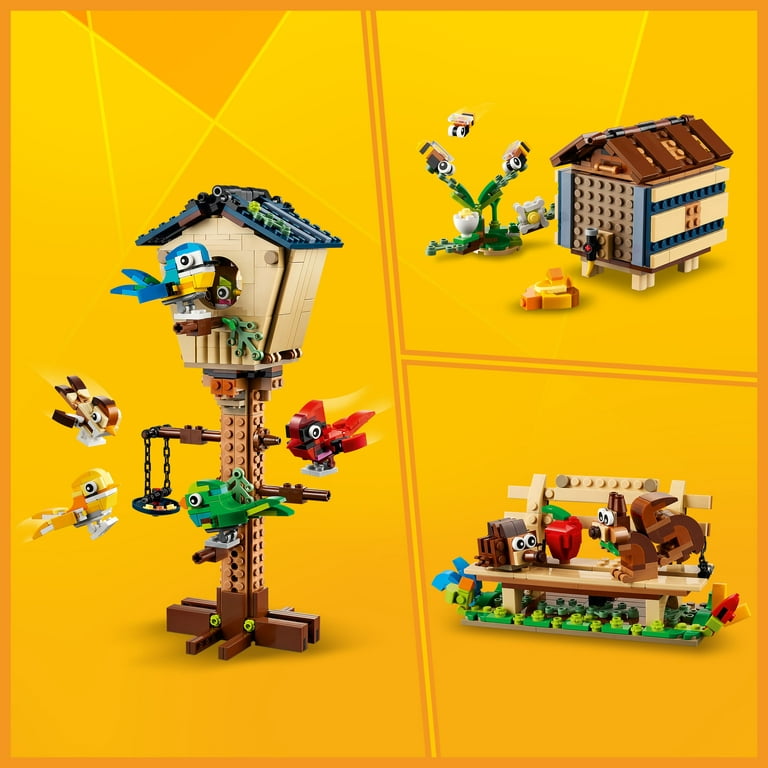 LEGO 3in1 Birdhouse Birds to Hedgehog to Beehive Set, Forest Animal Figures, Building Toys for Kids Ages 8 and Over, Toy Set, Gift Idea - Walmart.com